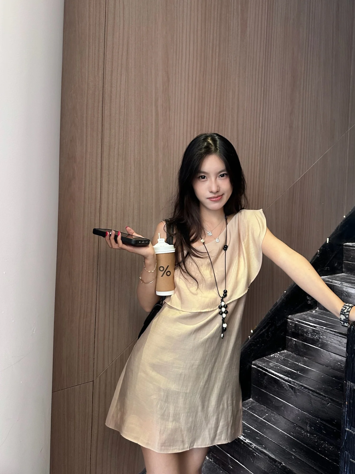 

F Attitude 84 Days Silk Two-Way Wear Asymmetrical oulder Top Women's Slim Fit Vest Summer Thin Material Color