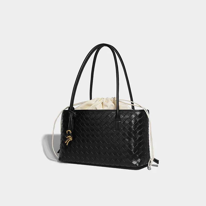 Handgeweven Handtas Met Grote Capaciteit 2024 Nieuwe Mode Veelzijdige Groentemand Schoudertas Luxe Designer Handtas Damestas