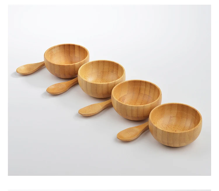 

Cosmetic Tools Facial Skin CareClay Spatula Spoon Sets Wood Products Made in China Mini Cream Cosmetic Spoons Wooden Bamboo Bowl