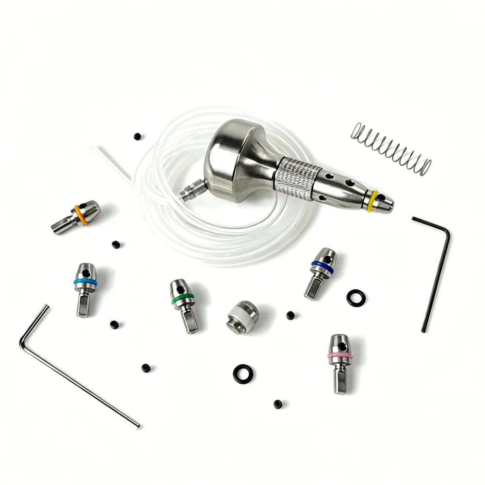 

Пневматический гравировальный наконечник HH-ATH01 с отверстием 2,35 мм, быстросъемным шлангом и сменной цангой для ювелирных и художественных работ