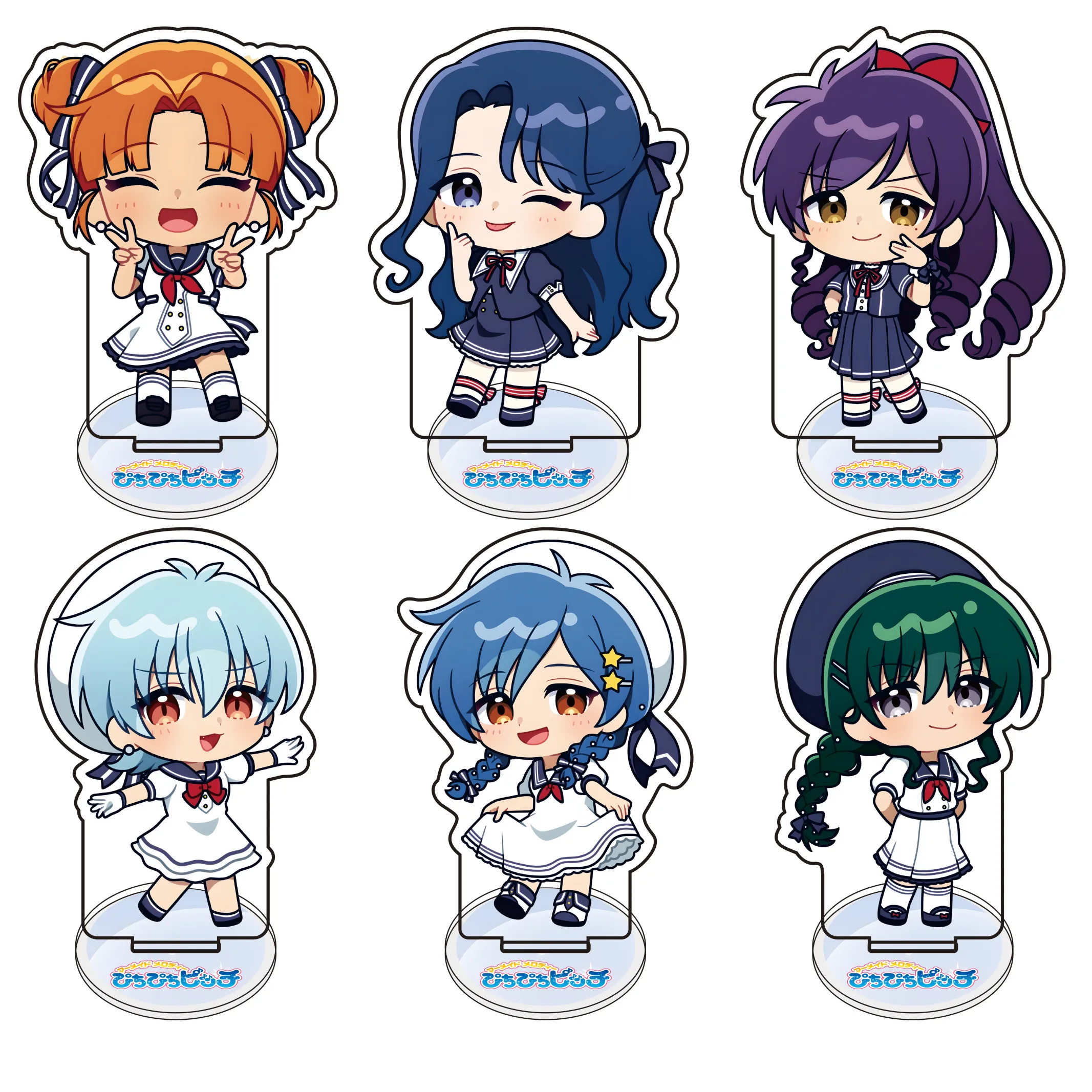 Classic Magical Mermaid Anime Merch Mermaid Melody: Pichi Pichi Pitch 10cm Acrylic Standee/Keychain Cute Character Decor Fan