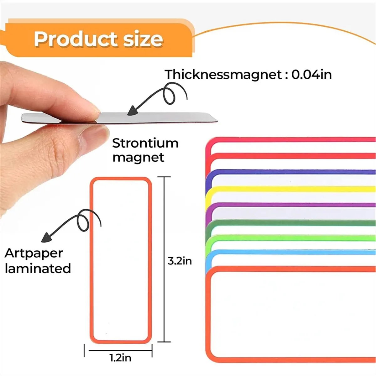 Busy- 54 Pack Dry Erase Magnetic Labels 3.2x1.2 in - Magnetic Name Tags for Classroom Lockers School Bus - Classroom Magnets