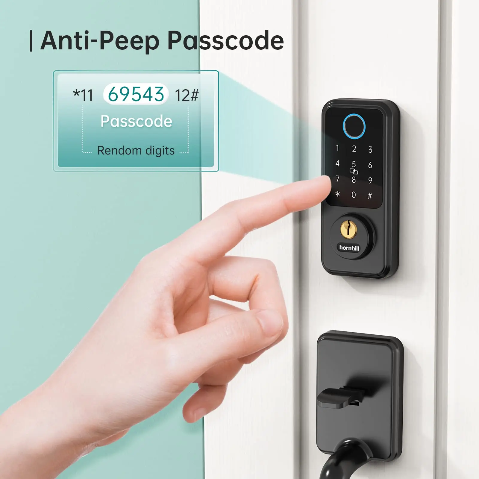 Hornbill Wifi Smart Door Lock Keyless Entry With G2 Gateway Fingerprint Deadbolt Locks Keypad Front Electronic Lock Remote Home