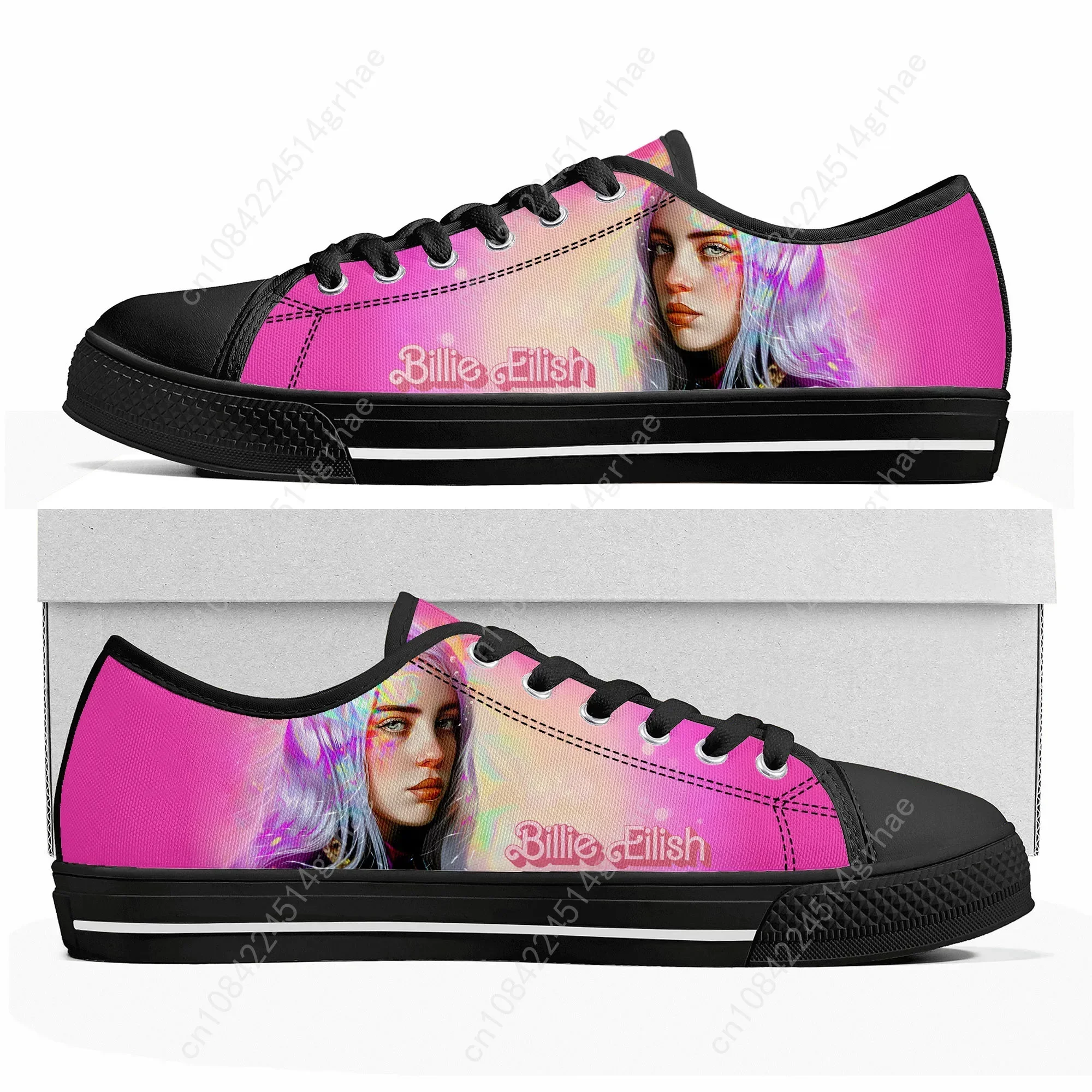 Pink Bilie What Was I Made For Eilish Low Top Sneakers Womens Mens Teenager High Quality Canvas Sneaker Casual Customize Shoes