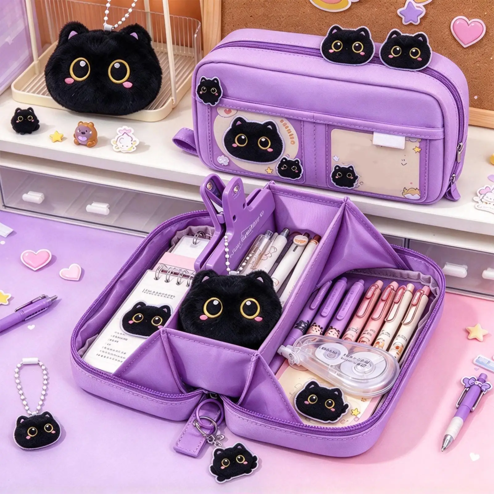 estuche-para-lapices-con-diseno-adorable-5-compartimentos-para-guardar-objetos-con-pegatinas-boligrafos-de-gel-y-un-adorno-con-forma-de-gato-estuche-para-boligrafos-ideal-para-la-escuela-la-oficina-o-el-aula