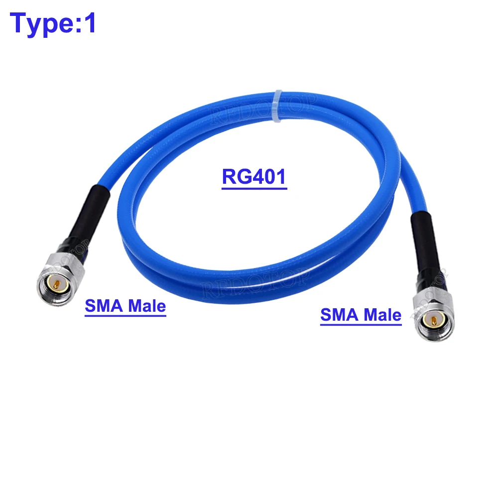 RG401 50-5 Cable SMA Male Plug to N Male/SMA Male Connector High Frequency Low Loss RG-401 Test Cable RF Coaxial Pigtail Jumper