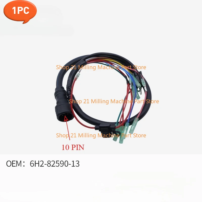 

1PC Boat Wire 10 PIN Cable Assembly 6H2-82590-13 For Yamaha 2-stroke 50-70HP Outboard