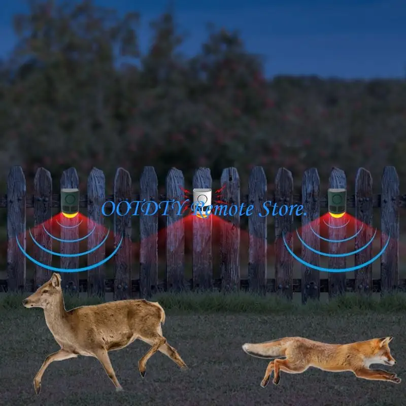  129dB High Volumes Sound Flash Light Outdoor Alarm Solar for Yard Farm Garden