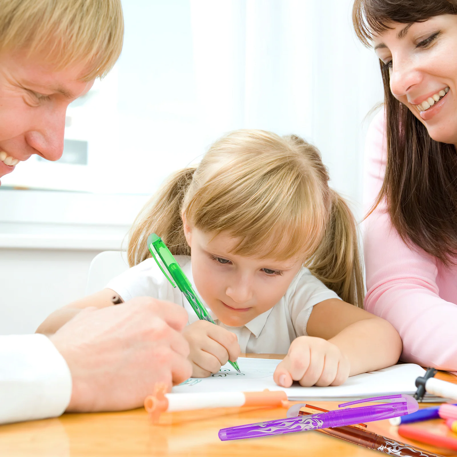 24 قطعة من أقلام الجل الملونة القابلة للمسح لطلاب المدارس والواجبات المنزلية ومستلزمات الكتابة واللوازم المدرسية #3