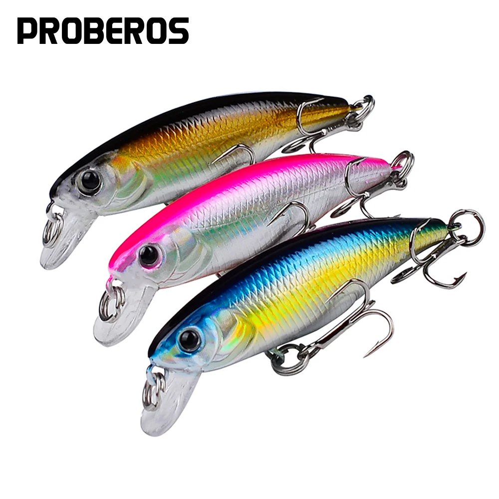

5.7cm 4.5g Trout Artificial Plastic Hard Bait Mini Sinking Minnow Wobblers Fishing Lures Jerk bait Crankbait Bass Fishing Tackle
