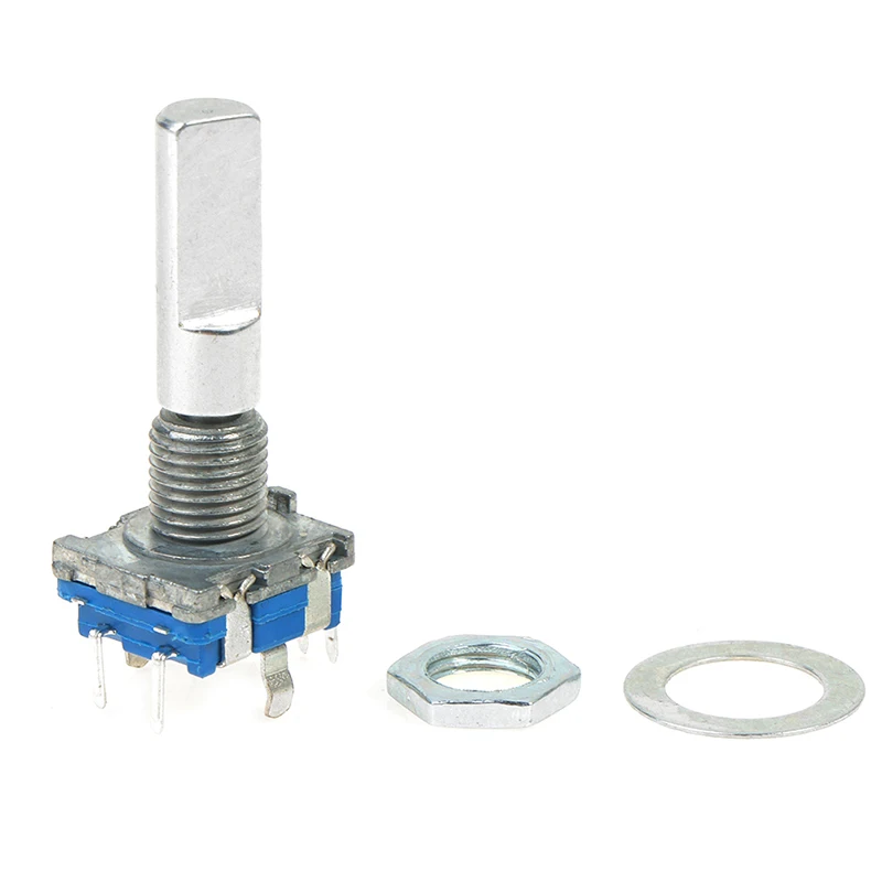 1 pz Ec11 Encoder rotativo interruttore 15/20mm Plum Blossom maniglia mezzo albero 20 Bit impulso potenziometro di segnale digitale