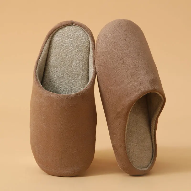 Bequeme Hausschuhe mit weicher Sohle, aus Baumwolle, für Damen, im Retro-Stil, aus Wildleder, warm, geräuschlos, in Übergrößen erhältlich, rutschfest, als Paar erhältlich. – Detail 13