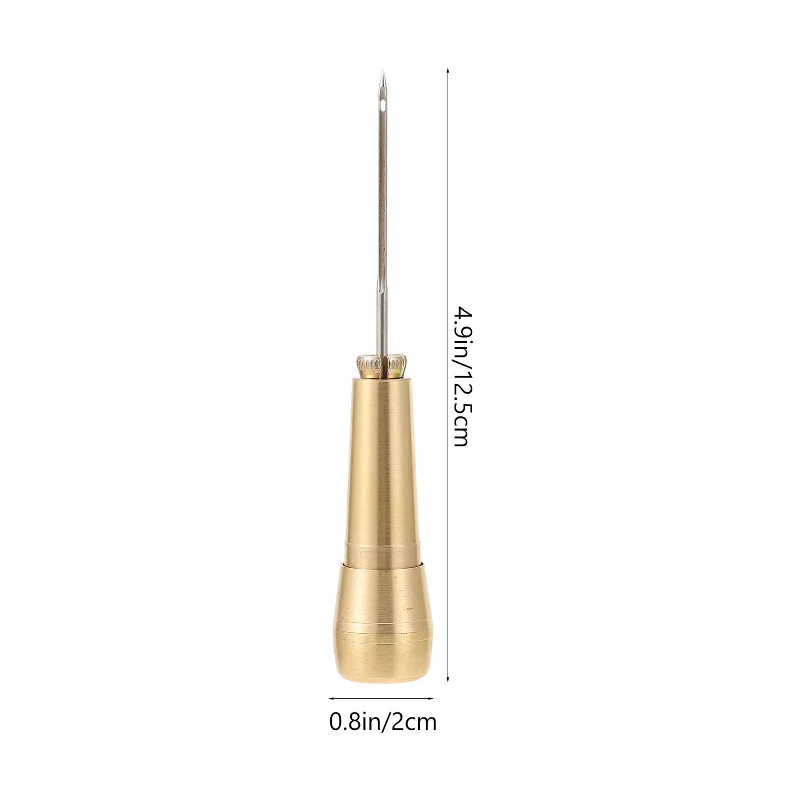 2Pcs Sewing Awls Repair Tools for Shoes Carpets Coats Tents Mattresses DIY Craft Gift Stitching Awls Steel Needle Copper