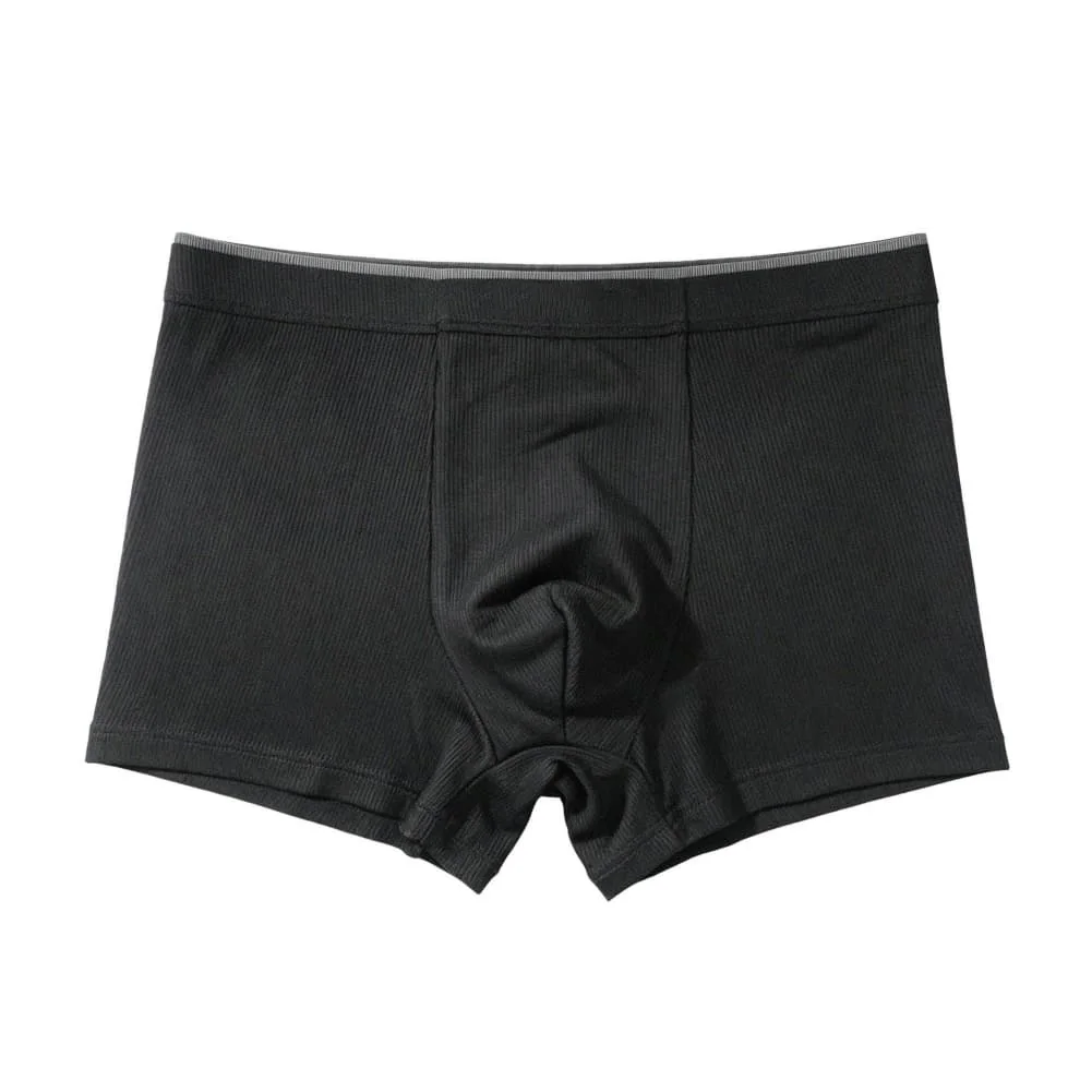 Man's Solid Breathable Underwear Cotton U Pouch Design Boxer Soft Underpants Men's Panties Set Boxer Shorts Underwear