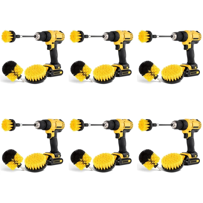 24Pcs Combinate Drill Brush Power Scrubbing Brush Drill Spin Scrubber Electric Cleaning Brush Fixing