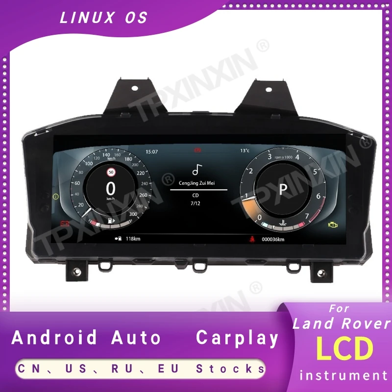 

No Coding 12.3Inch For Land Rover Range Rover Sport LCD Digital Instrument Cluster Smart Odometer Speedometer Linux OS HD Screen