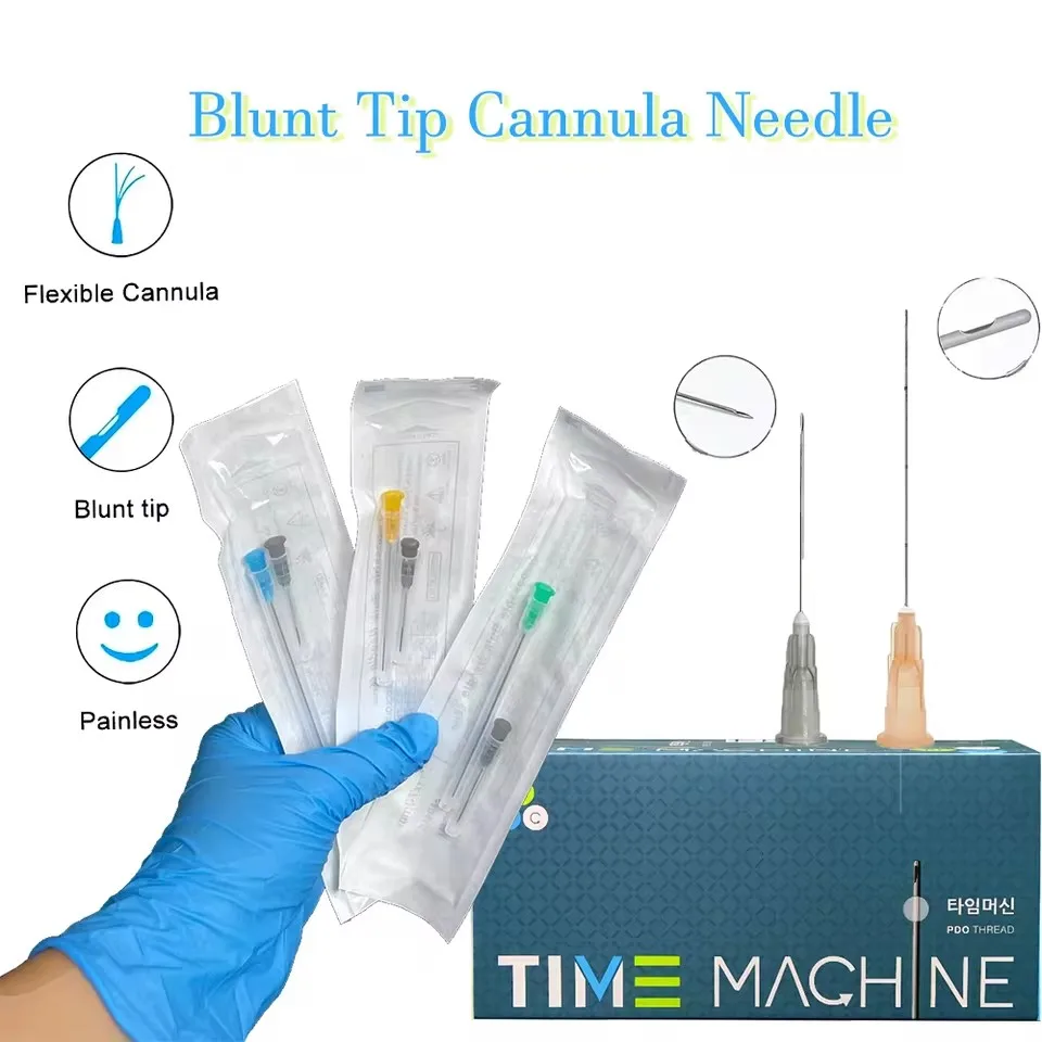 

High 25g 50mm Factory Disposable Blunt-tip Cannula 22g 50mm 70mm Blunt Fine Micro Body Piercing Needles Cannula Syringe Tool