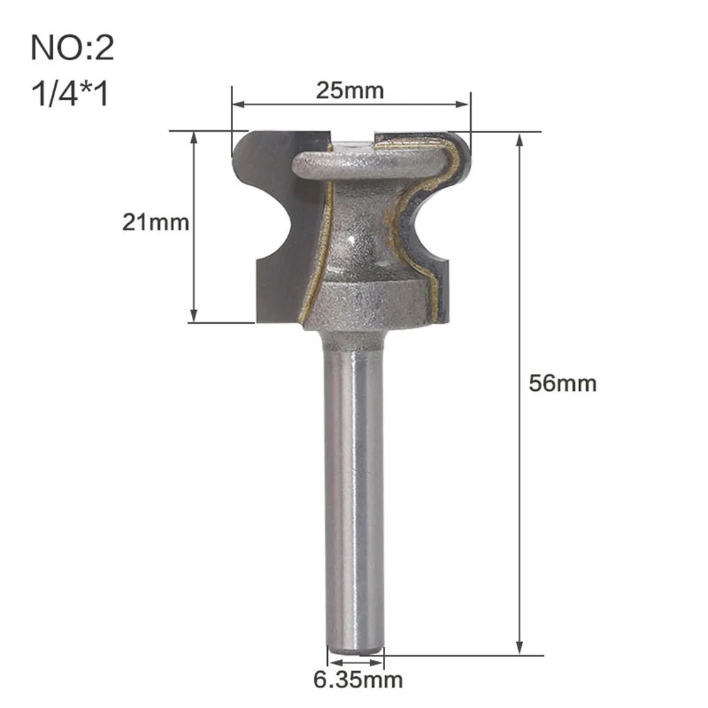 Reliable Woodworking Grooving Cutter 1/2 14 Shank Finger Pull Drawer Pull Stool Molding Router Cutter Bit 1PCS