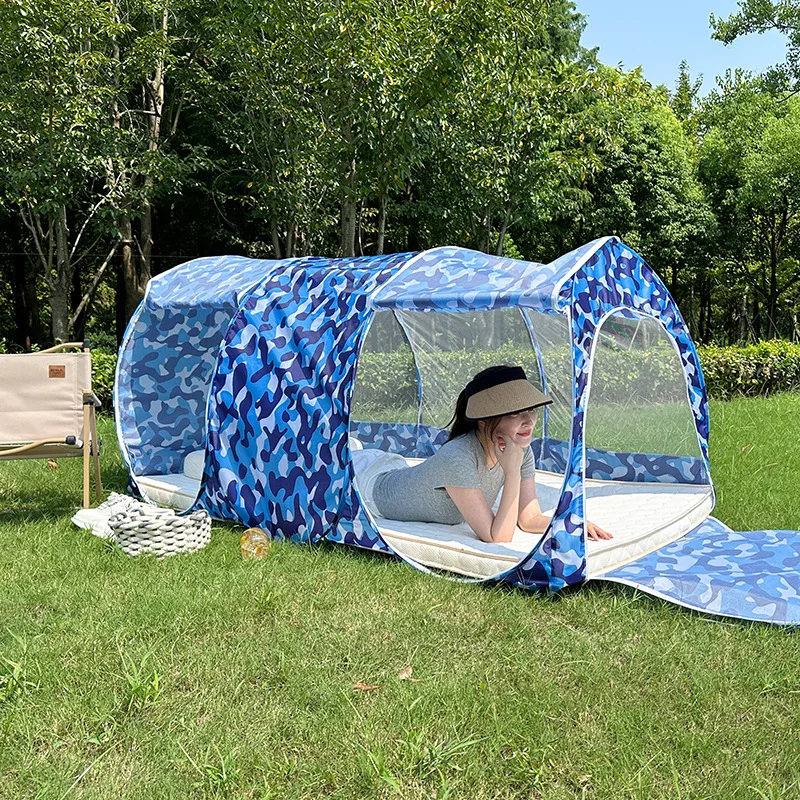 

Pop-Up Portable Mosquito Net Tent All-in-One Outdoor Privacy Shelter for Camping Business Travel Lightweight Instant Setup