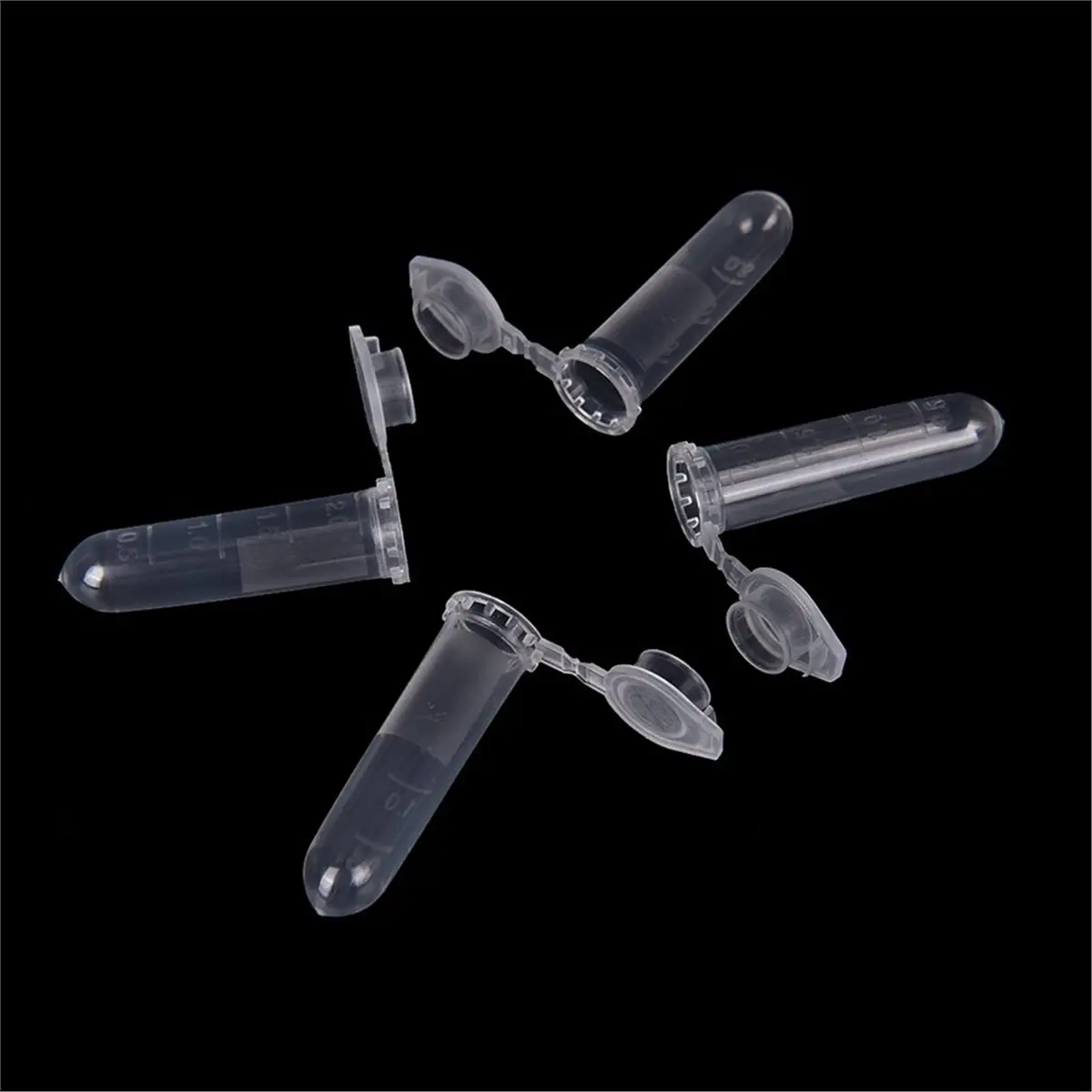 【hot-a88t】マイクロチューブ遠心管-2ml、透明プラスチック製小容器。キャップ付きで、液漏れの心配なくサンプルを保管できます。