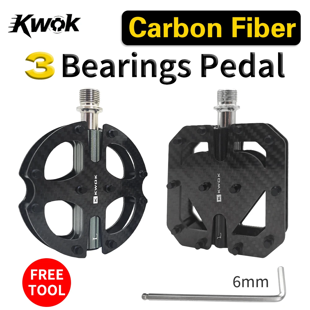 

Тайвань FEARLESS Fearless педаль из углеродного волокна 3 подшипника педаль для горного велосипеда шоссейный велосипед титановый сплав