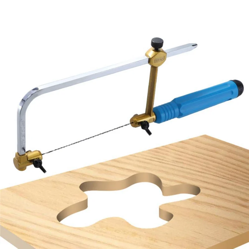 ABJO-Frame regolabile Sawbow Seghetto alternativo a forma di U per gioielli artigianali Strumento fai da te con lame a spirale