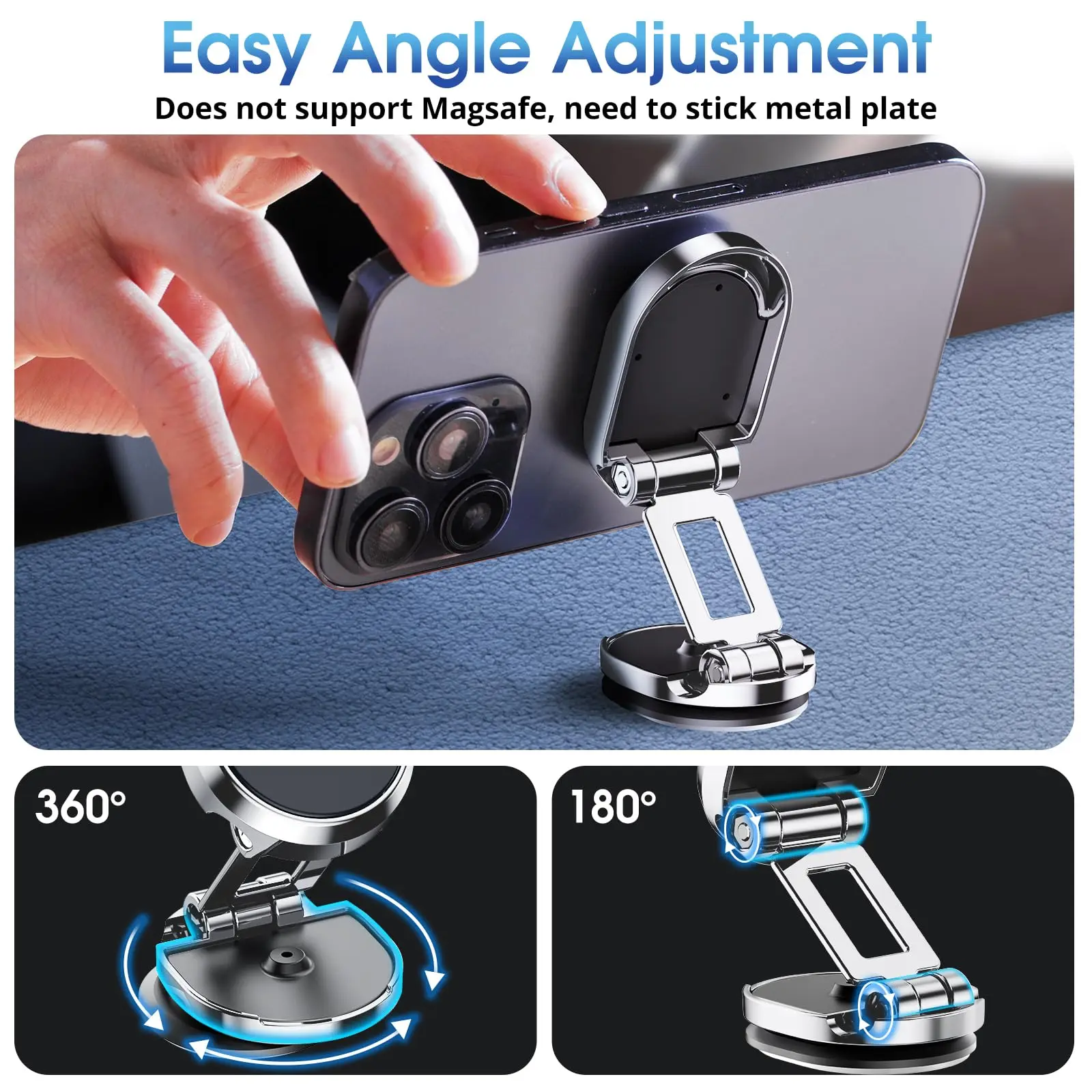 1080 Magnetic Car Phone Holder Magnet Smartphone Support GPS Foldable Phone Bracket in Car For iPhone 14 13 12 11 Samsung Xiaomi