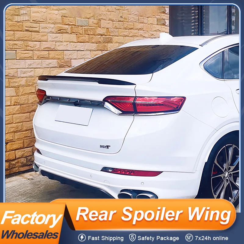 

For Geely Xingyue Tugella FY11 2019 20 21 22 P Style Rear Trunk Lid Ducktail Car Spoiler Wing FRP Carbon Material Black Carbon