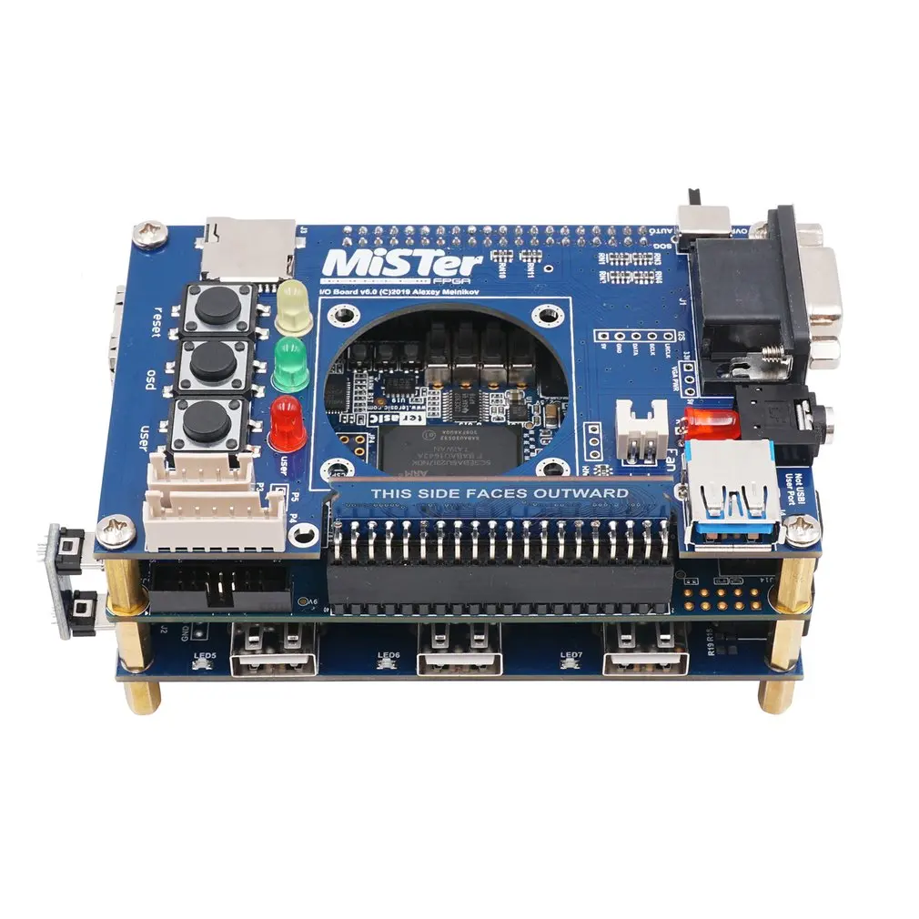 

Hot Manual Welding Mister USB Hub V2.1 Board For Mister FPGA 7 USB Ports IO Board For Terasic DE10-Nano Accessories Wholesale