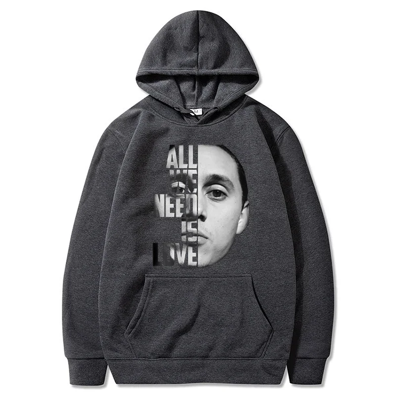 Canserbero Felpe con cappuccio da uomo Moda Rapper Felpe con stampa grafica Donna Casual Harajuku Streetwear Tuta Pullover con cappuccio