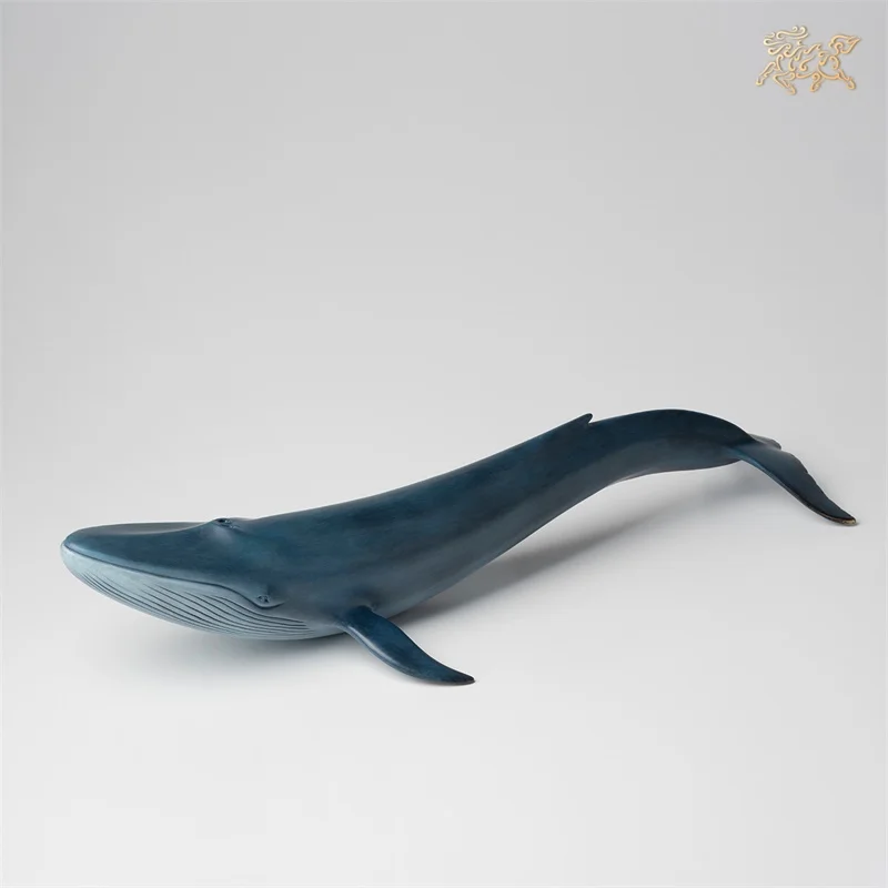 

Home Company SHOP BAR TOP High grade decorative art Bronze carving Good luck Blue whale Fish bring fortune GOOD LUCK statue