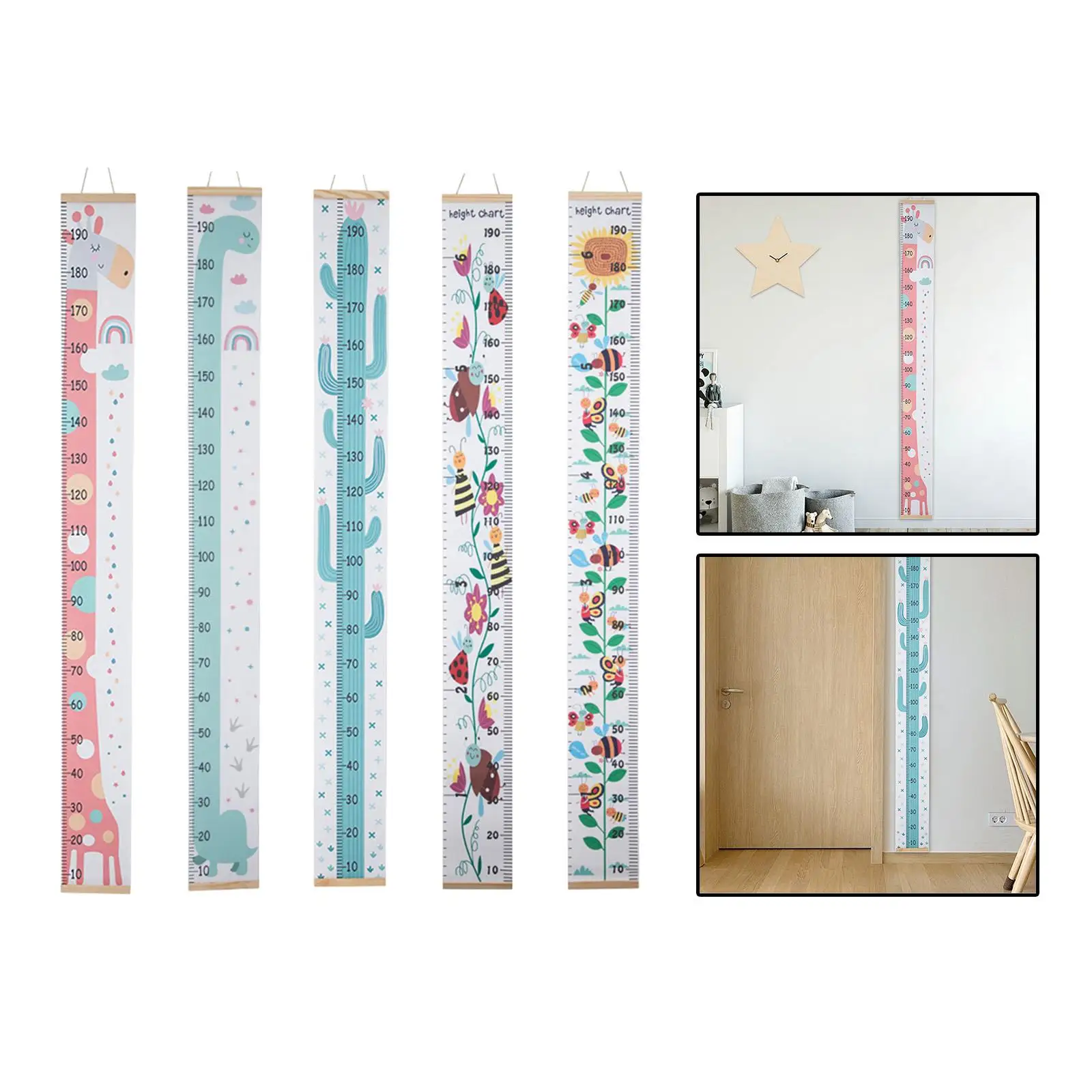 Baby-Wachstums tabelle, leichte abnehmbare dekorative Leinwand ing Kinder höhe Mess lineal für Schlafzimmer Ornament Kinderzimmer