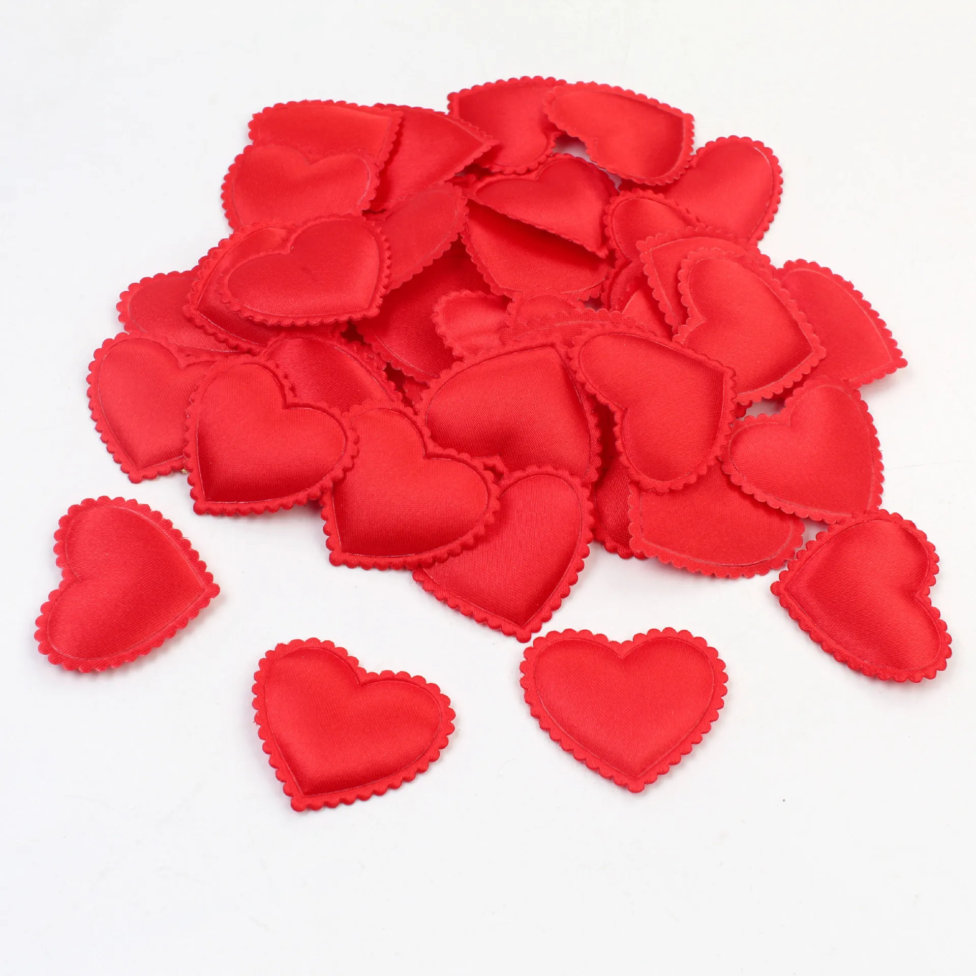 Bolsa de pétalos de rosa falsos para decoración de boda, accesorios de decoración de pétalos de flor con forma de corazón, 100 unids/lote/bolsa de 3,5 cm