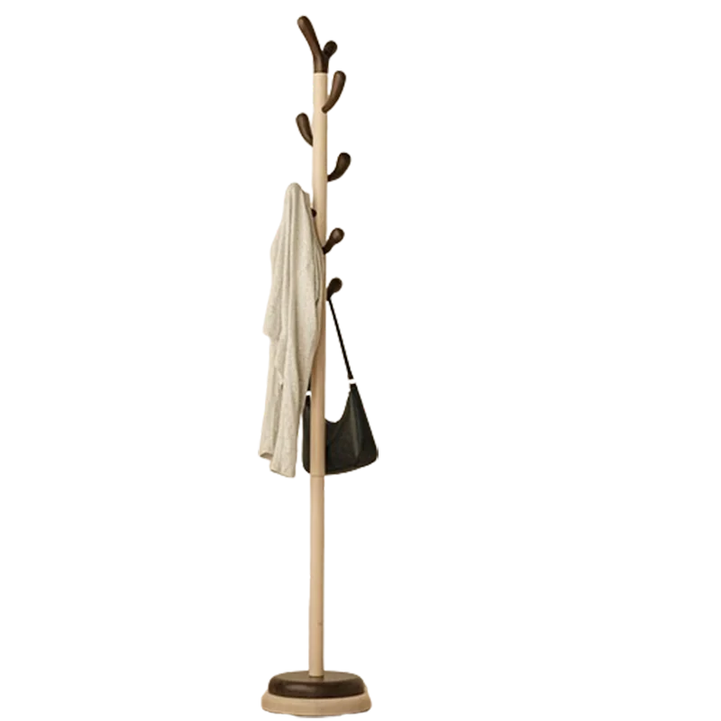 Perchero de madera maciza para dormitorio, Perchero minimalista estético vintage para ropa, estantes nórdicos, muebles burro ropa perchero