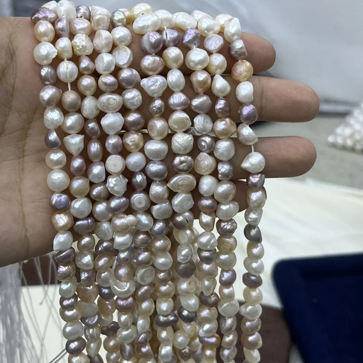 

Natural Freshwater 7-8mm Mixed Colors Irregular Pearl Isolated Bead Jewelry Make DIY Necklace Bracelet Accessories Women Wedding
