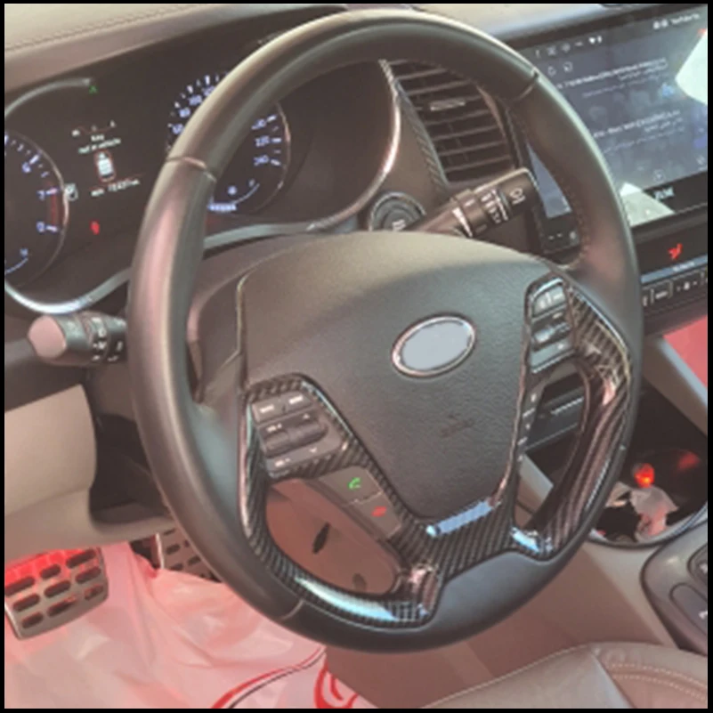 

Car Styling For KIA Ceed 2013 2014 2015 Steering Wheel Button Cover Sticker Trim Strips Decoration Auto Parts Accessories