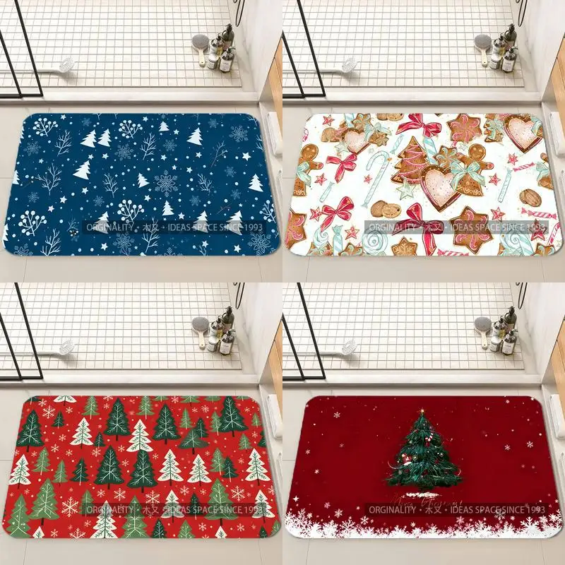 

Winter Snowflake Pattern Mat Living Room Decoration Home Sofa Non-Slip Carpet Study Bedroom Tatami Children'S Soft Floor Mat
