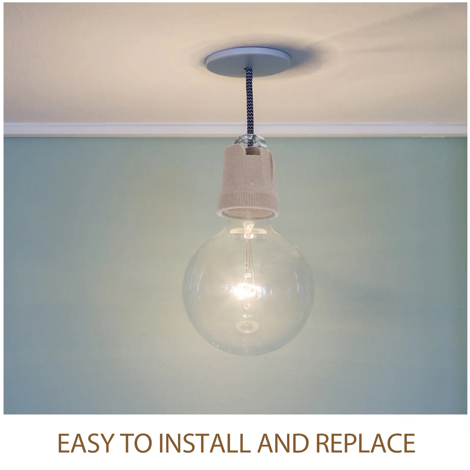 4 قطعة E27 السيراميك مصباح المقبس الثقيلة مقاومة للحرارة حامل المصباح الكهربائي لتطبيقات تركيبات الإضاءة في الأماكن المغلقة في الهواء الطلق