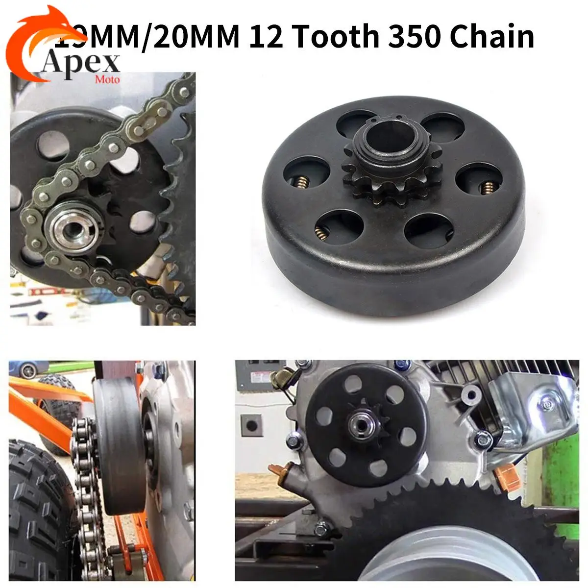19mm 20mm Centrifugal Automatic Clutch 3/4" 10 \11\12\13\14\18Tooth 420\35\428 Chain For Kart Fun Karting Minibike Engine Parts view 3