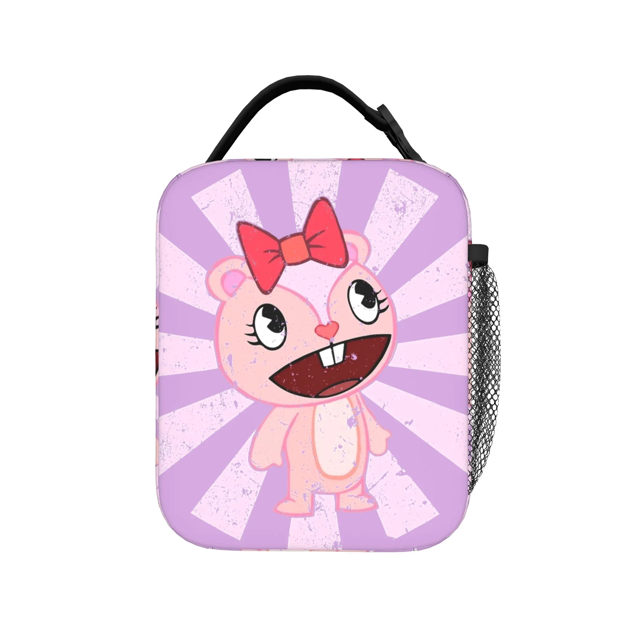 Giggles Retro Japanese Happy Tree Friends Insulated Lunch Bags Portable Gloomy Bear Reusable Cooler Bag Tote Lunch Box College