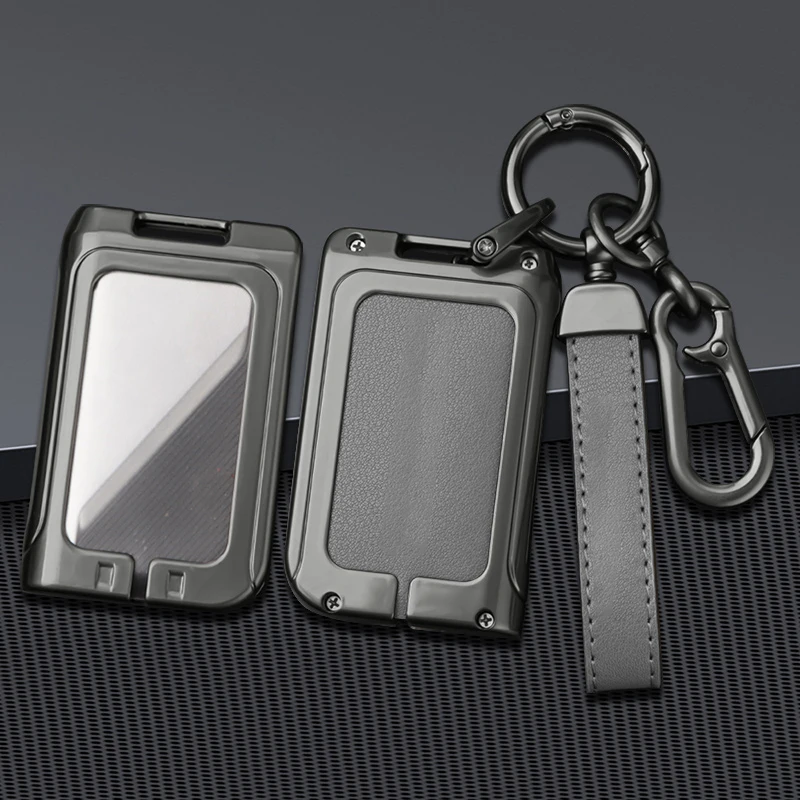 

Metal Leather Car Key Case Protector Full Cover Shell Holder For Lynk & Co 05 01 02 03 06 Remote Keychain Styling Accessories