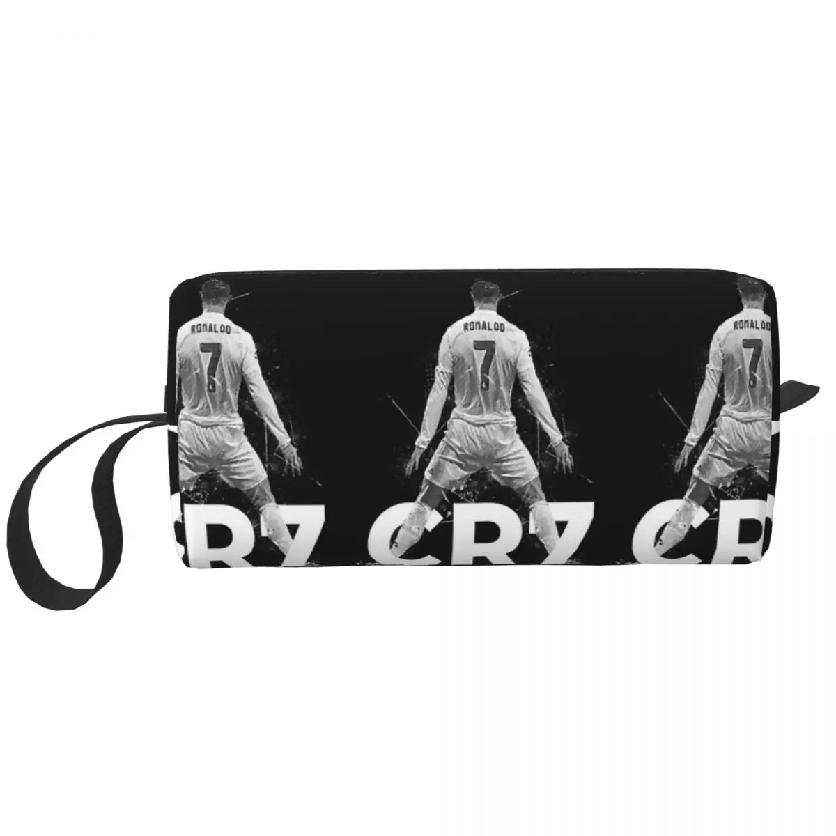 CR7 Cristiano Ronaldo Makeup Bag Cosmetic Organizer Storage Dopp Kit Toiletry Cosmetic Bag for Women Beauty Travel Pencil Case