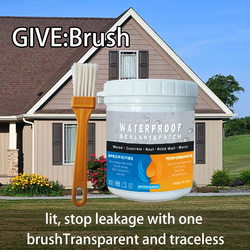150g/300g/500g Invisible Waterproof Sealant Transparent Water-Based Leak Repair For Providing Waterproof Protection