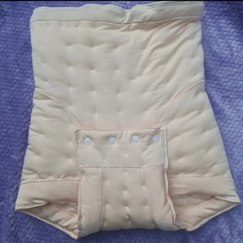 

Women Cotton Snap Button Underwear Filled With Cotton Handmade Thickened Panties Abdomen Warm Briefs Sexy Private Party Costume