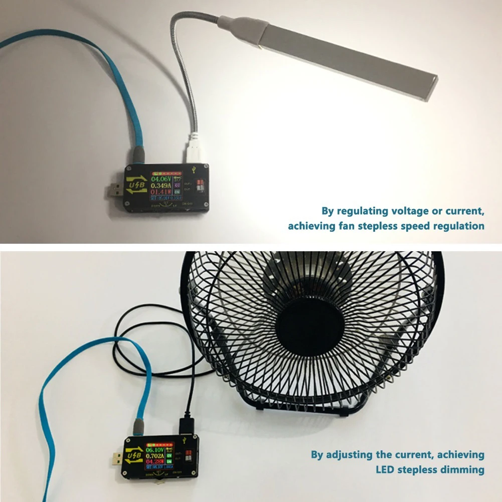 Black USB Power Module DC0.60-30.00V Output 0.000-2.000A Current 15W Output For Bench Testing For Wall Adapters
