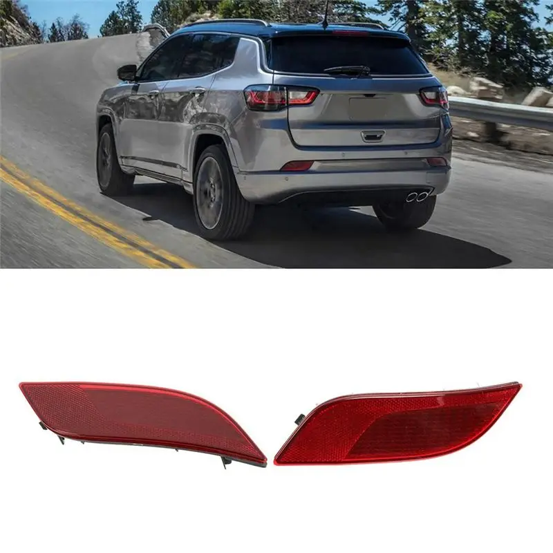 Durable-55112679AA 55112678AA Reflector Rear Bar Light Reflector Warning Light Auto For Jeep Compass 2017-2021
