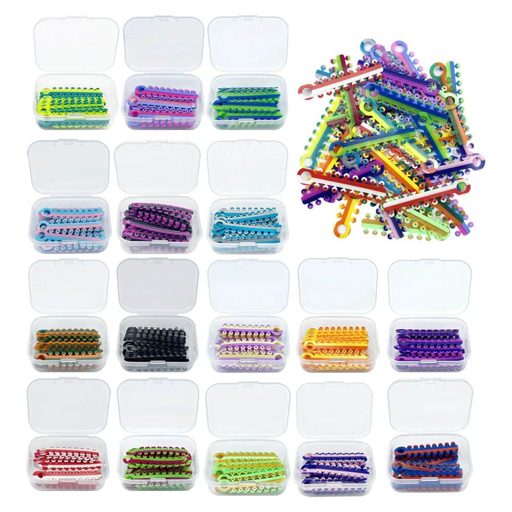 

Кольца для стоматологии, эластичная лигарующая резинка, материал для лечения, лигатурный резиновый галстук, 20 палочек