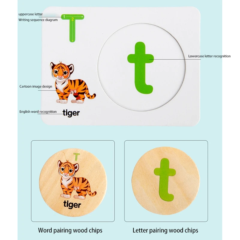 子供のための木製教育パズル,アルファベットと数字のおもちゃ