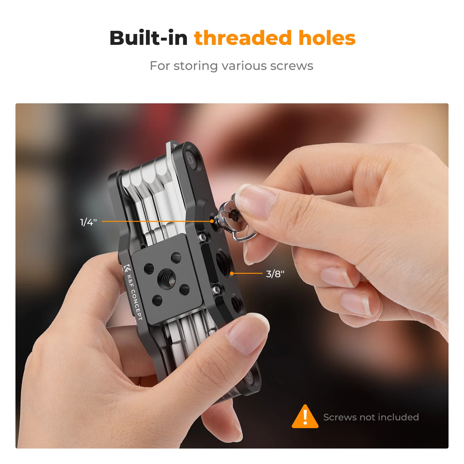 K&F Concept Juego de llaves hexagonales plegables con destornilladores Juego de destornilladores portátiles Herramienta plegable para reparación de bicicletas