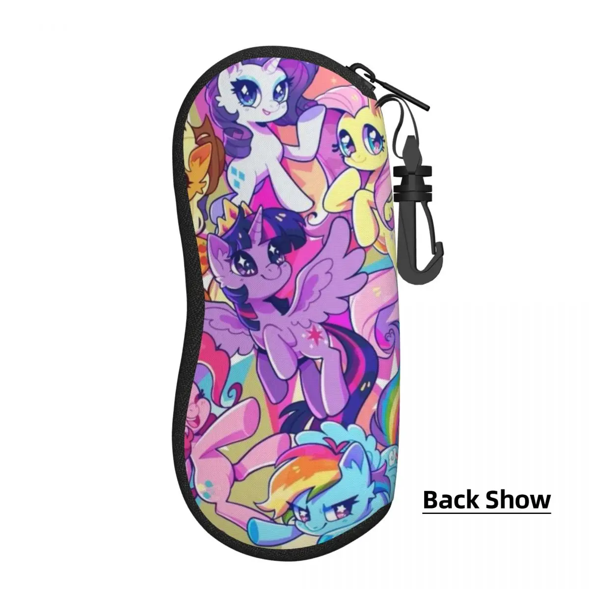 Estuche para gafas portátil de concha suave My Little Pony: bolsa para gafas liviana y apta para viajar con diseño de fácil acceso